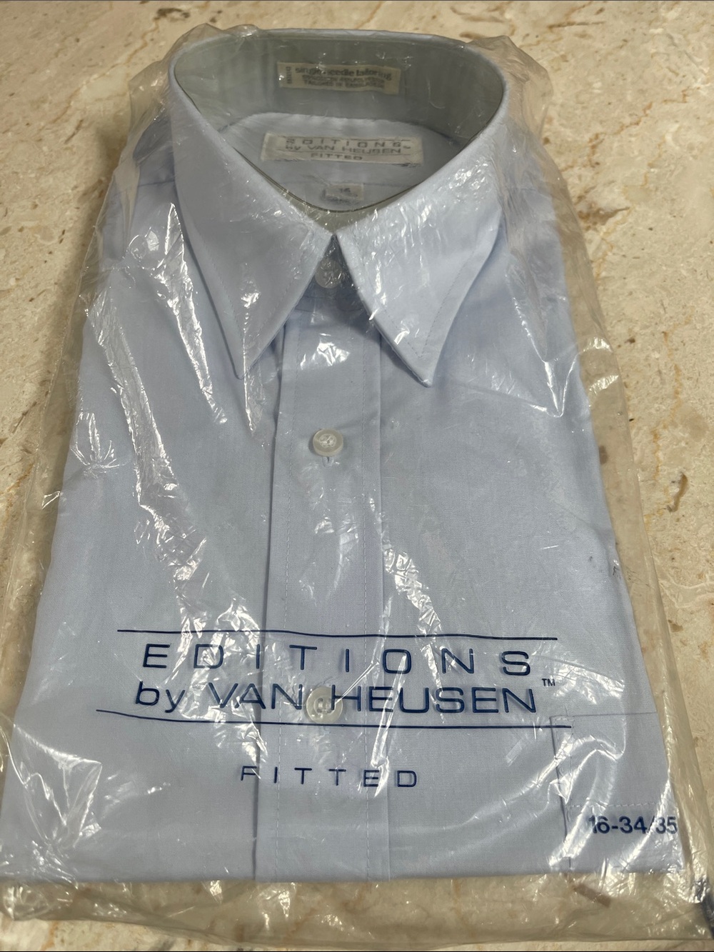 Van Heusen Light Blue Fitted Dress Shirt - NWT